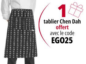 1 tablier Chen Dah offert avec le code EGO25