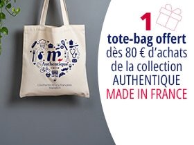 1 tote bag made in France offert pour l'achat de 80€ dans la catégorie Made in France 
