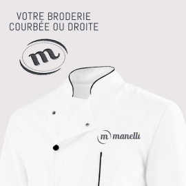 Broderie courbée ou droite
