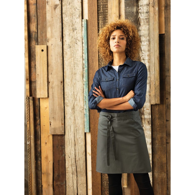 Tablier de cuisine mi-long marron - TOPTEX