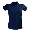 Polo femme bleu marine coupe droite