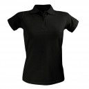 Polo femme de couleur noir coupe droite