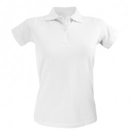 Polo de Travail Coton Femme Blanc - TOPTEX