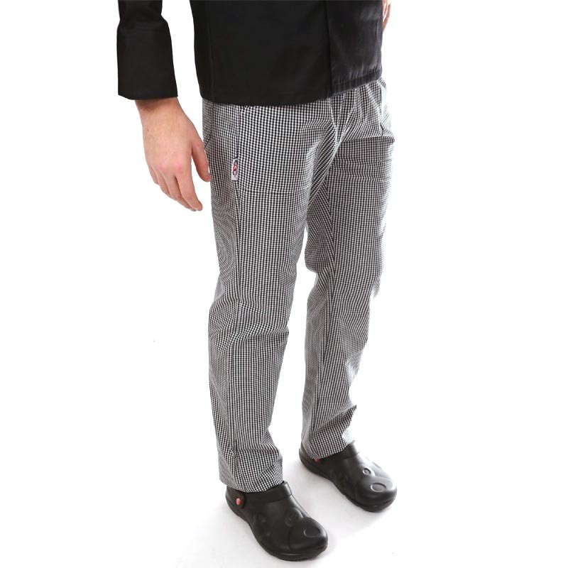 Pantalon de pâtissier Carreaux Noirs