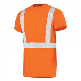 Tee Shirt de Travail Orange Fluo Orange HIVI - ADOLPHE LAFONT