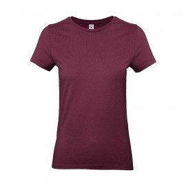Tee-shirt de Travail Coton Femme Bordeaux - TOPTEX