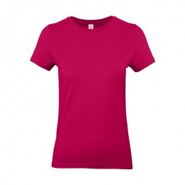 Tee-shirt de Travail Coton Femme Rose Fushia - TOPTEX