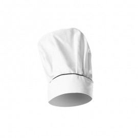 Toque de Cuisine Blanche Liseré Noir - MANELLI