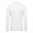 polo de travail manches longues couleur blanc 100% coton