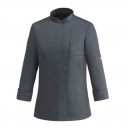 Veste de Cuisine Femme Microfibre Grise - EGOCHEF
