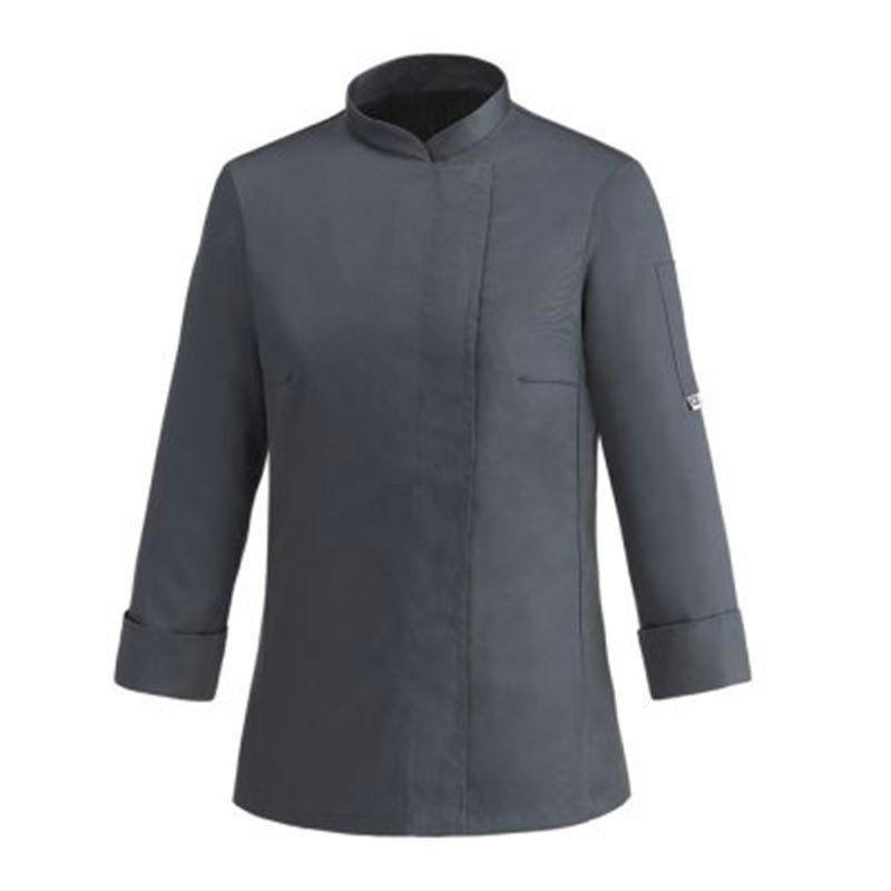 Veste de Cuisine Femme Microfibre Grise - EGOCHEF