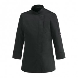 Veste de Cuisine Femme Microfibre Noire - EGOCHEF