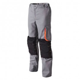 Pantalon de Travail Unisexe Genouillère G-ROK Gris et Orange - MOLINEL