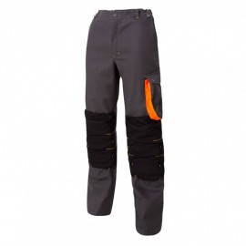 Pantalon de Travail Unisexe Avec Poches Genouillères G-ROK Carbone et Orange - MOLINEL