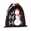 sac de noël toptex imprimé bonhomme de neige