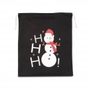 hotte de noel 100% coton bonhomme de neige