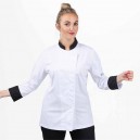 Vêtement de cuisine femme coloris blanc élégant - gamme Jena Marque Manelli