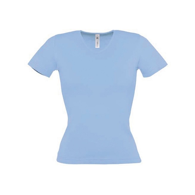 Tee shirt de travail femme bleu ciel