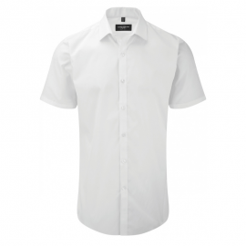 Chemise de service homme manches courtes ultimate stretch - Blanc - TOPTEX