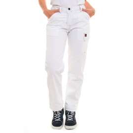 Pantalon de Travail Jade Blanc Femme - ADOLPHE LAFONT
