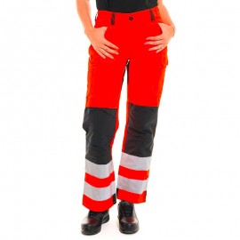 Pantalon de Travail Femme Tara Rouge Fluo - ADOLPHE LAFONT