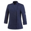 Veste de cuisine femme bleue