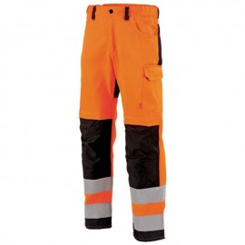 Pantalon de Travail Haute Visibilité Orange Hivi / Noir - ADOLPHE LAFONT