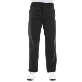 Pantalon de Cuisine Noir Unisexe 1 pli - MANELLI