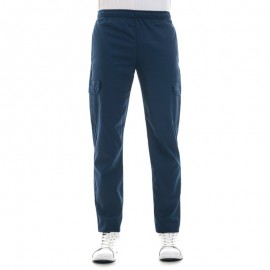 Pantalon de cuisine bleu marine poches latérales - MANELLI