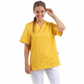 Tunique Medicale Femme Col V Jaune - EGOCHEF