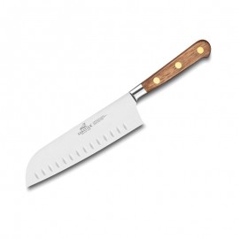 Couteau Santoku 18 cm alvéolée bois noyer PERIGORD - SABATIER