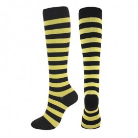 Chaussettes de compression jaune/noir bandes