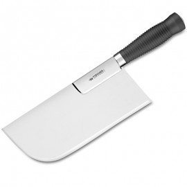 Feuille de boucher inox renforcé 26 cm manche noir - FISCHER