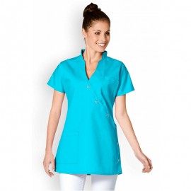 Blouse Médicale Femme Manches Courtes Turquoise - CLINIC DRESS