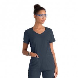 Tunique Médicale Femme Col Sport Gris Acier - GREY'S ANATOMY by BARCO