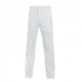 Pantalon de Travail Homme Essentiel 100% Coton Blanc - CEPOVETT