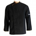 Veste noire lis orange ml