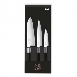 Set 3 couteaux japonais 67S-310 WASABI BLACK - KAI