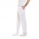 Pantalon de cuisine ou restauration avec ceinture élastiquée blanc Manelli Louis