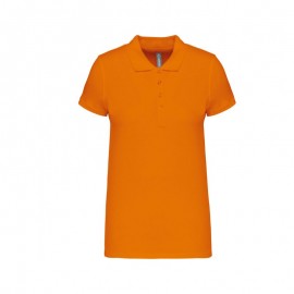 Polo Manches Courtes Orange Femme - TOPTEX