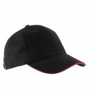 Casquette Homme Orlando Noir Liseré Rouge