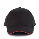 Casquette Homme Orlando Noir Liseré Rouge