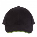 Casquette Homme Orlando Noir Liseré Vert