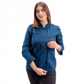 Veste de Cuisine Femme Californie Manches Longues Marine - MANELLI