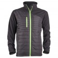 image look Veste de Travail Homme Corus Noir et Lime - EUROPROTECTION