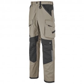 Pantalon de Travail Homme Ruler Beige / Gris Charcoal - ADOLPHE LAFONT