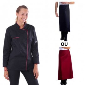 Pack Cuisine Femme liseré fuschia