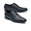 Chaussures de serveur masculin avec semelle antidérapante et fermeture lacet noir