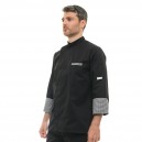 veste de cuisine square noir Manelli