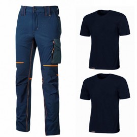 Pantalon de Travail Homme World + 2 T-Shirts Linear - UPOWER